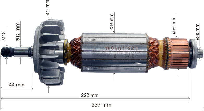 Rotor polizor, 1604011223 (imagine pentru) Rotor polizor, 1604011223