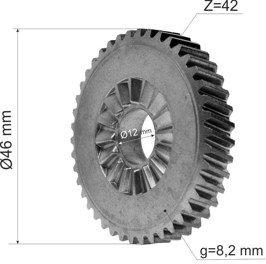 Roata dintata cilindrica, Z=42, 2606320050 (imagine pentru) Roata dintata cilindrica, Z=42, 2606320050