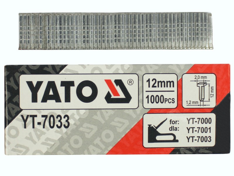 Cuie ptr. capsator 12mm, 1000 buc, YT-7033 (imagine pentru) Cuie ptr. capsator 12mm, 1000 buc, YT-7033